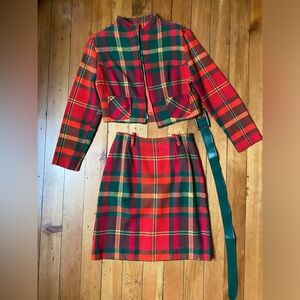 Vintage three piece plaid set.